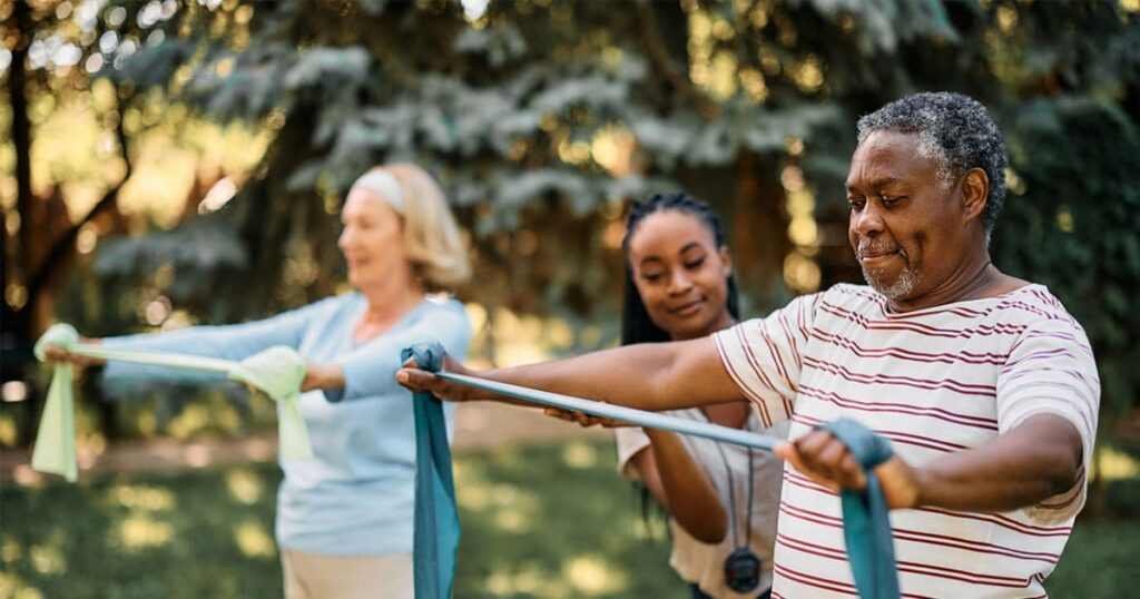 Photo of seniors exercising